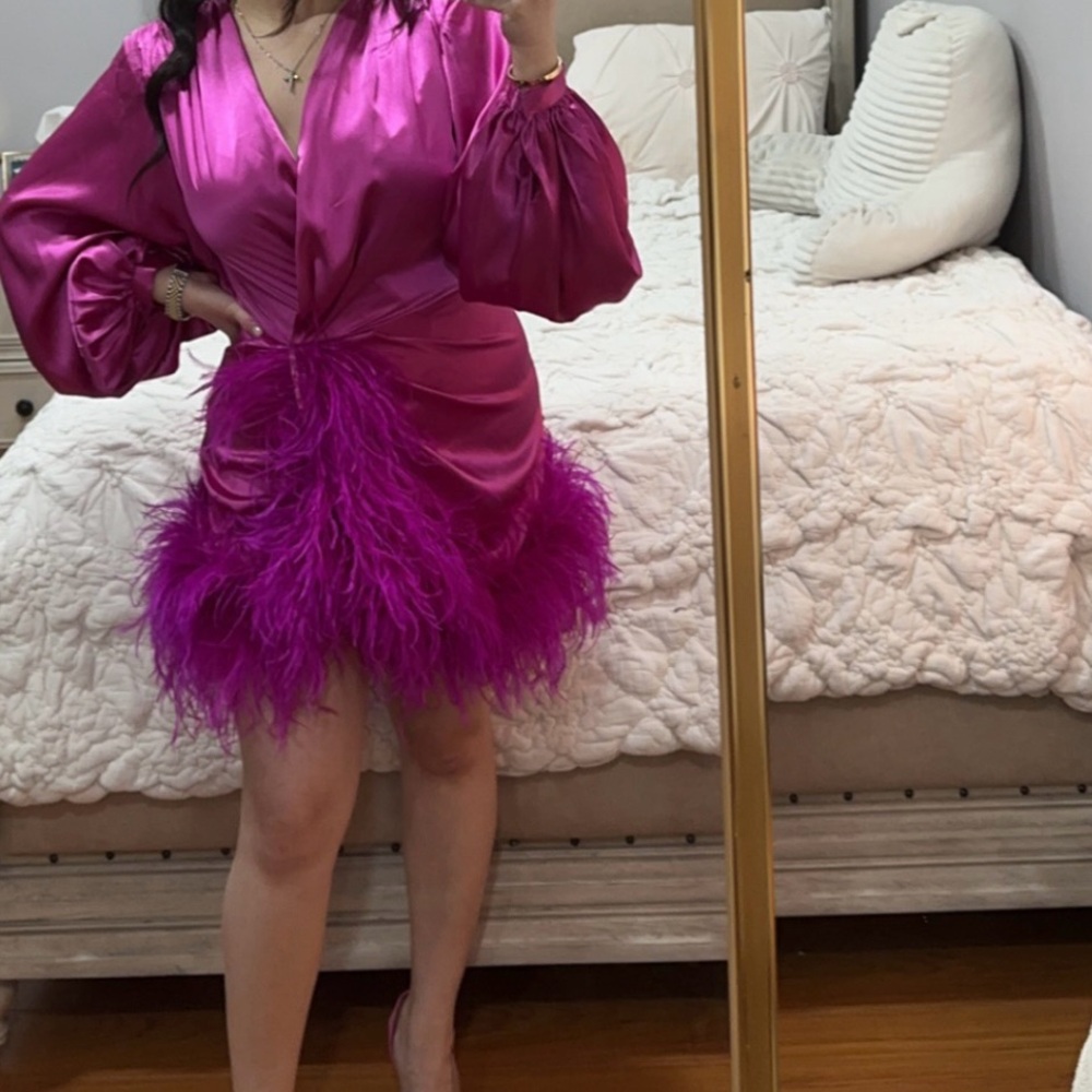 Bronx and Banco Farah Mini Feather Dress - Picture 4 of 6